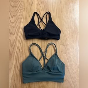 Two lululemon padded sports bras - size 4